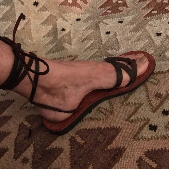 NEW BOHO Lace Up Argentina Ladies Sandals 9M - Picture 2 of 6